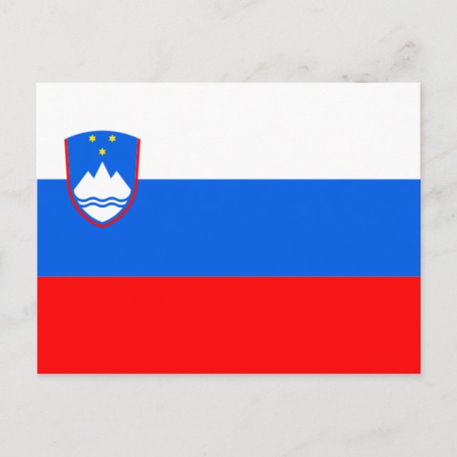 Cartão Postal bandeira eslovênia (Frente)