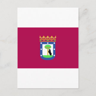 Cartão Postal Bandeira Espanha de Madrid (Cidade)