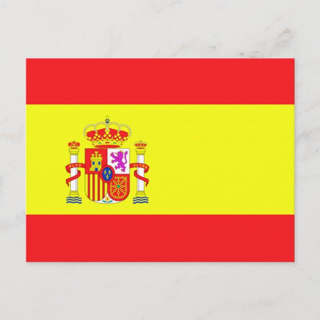 Cartão Postal Bandeira espanhola (Frente)