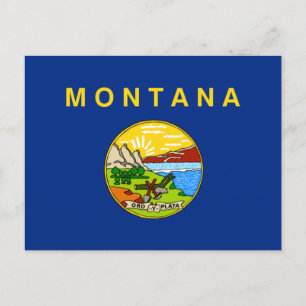 Cartão Postal Bandeira estatal de Montana