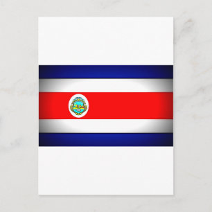 Cartão Postal Bandeira Estilizada da Costa Rica