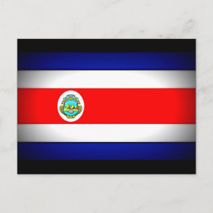 Cartão Postal Bandeira Estilizada da Costa Rica