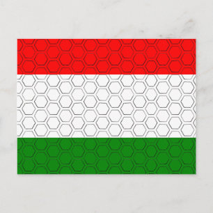 Cartão Postal Bandeira Estilizada da Hungria