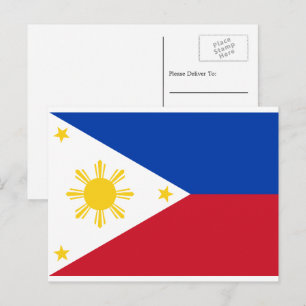 Cartão Postal Bandeira Filipina, Bandeira das Filipinas