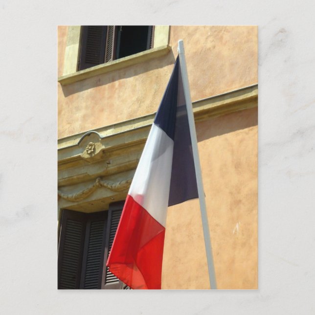 Cartão Postal bandeira frança (Frente)