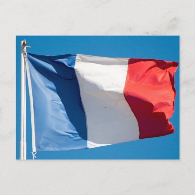 Cartão Postal Bandeira França (Frente)