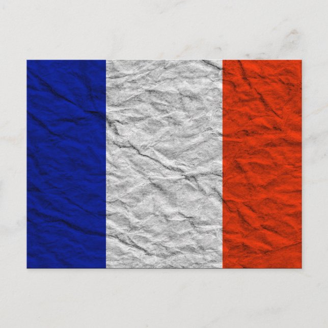 Cartão Postal bandeira frança (Frente)
