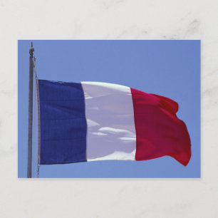 Cartão Postal bandeira francesa