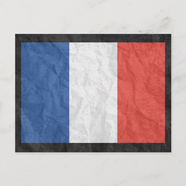 Cartão Postal Bandeira francesa (Frente)