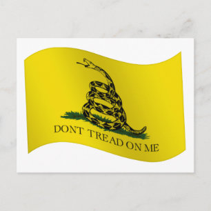 Cartão Postal Bandeira Gadsden, não me pise