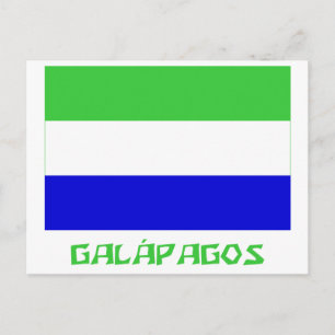 Cartão Postal Bandeira Galápagos com Nome