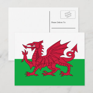 Cartão Postal Bandeira Galesa, Bandeira do País de Gales