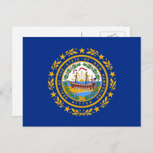 Cartão Postal Bandeira Granite Stater, Bandeira de New Hampshire