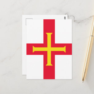 Cartão Postal bandeira Guernsey