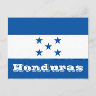 Cartão Postal bandeira Honduras