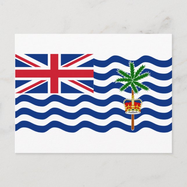 Cartão Postal Bandeira IO do Território Britânico do Oceano Índi (Frente)
