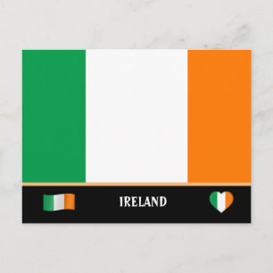 Cartão Postal Bandeira Irlandesa & Viagens pela Irlanda
