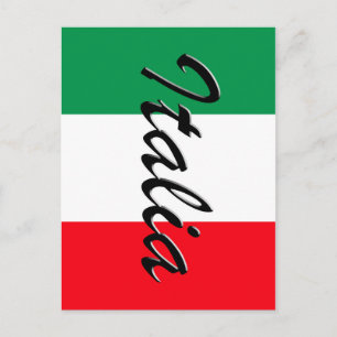 Cartão Postal Bandeira Italia - Alta Qualidade