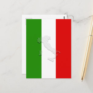 Cartão Postal Bandeira italiana