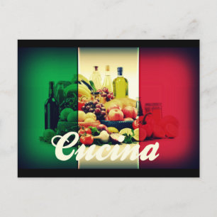 Cartão Postal Bandeira italiana Cucina