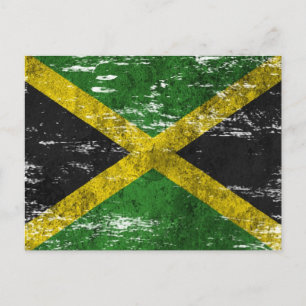 Cartão Postal Bandeira jamaicana Vestida e algemada
