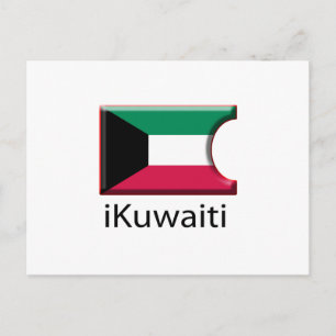 Cartão Postal Bandeira Kuwait
