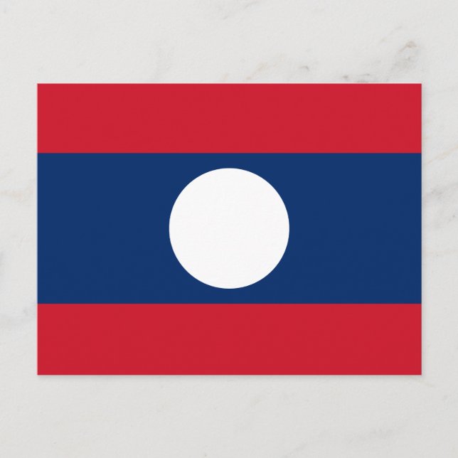 Cartão Postal Bandeira Laos (Frente)