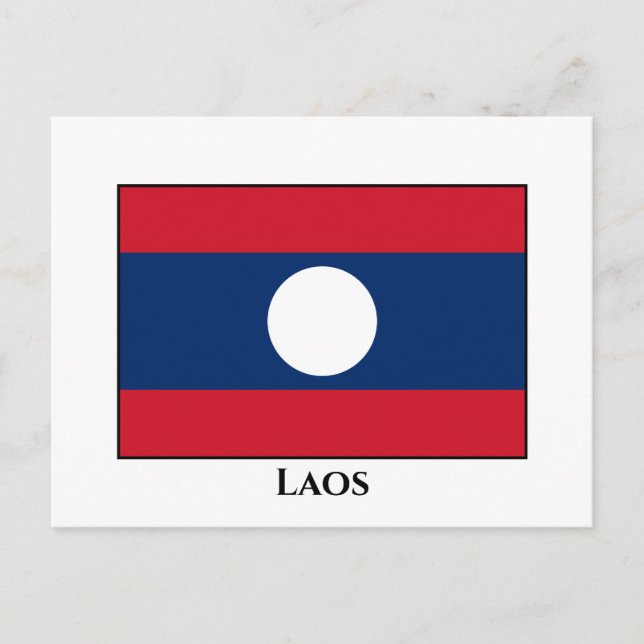 Cartão Postal Bandeira Laos (Frente)