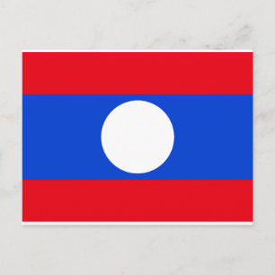 Cartão Postal Bandeira Laos