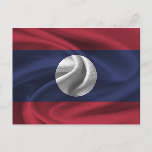 Cartão Postal Bandeira Laos (Frente)