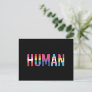 Cartão Postal Bandeira LGBT Humana Mês do Orgulho Gay Transgêner