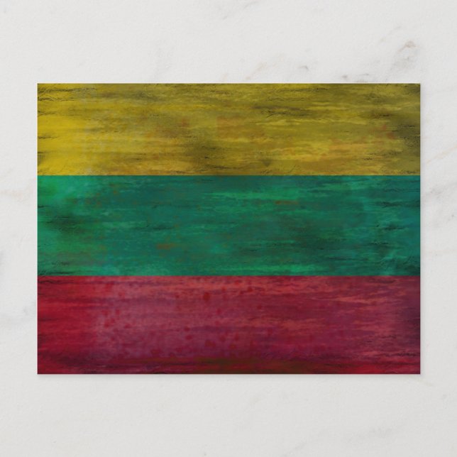 Cartão Postal Bandeira lituana em apuros (Frente)