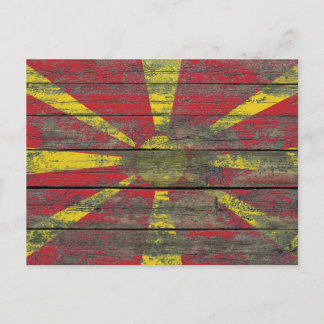 Cartão Postal Bandeira macedônia sobre efeito de Conselhos de ma