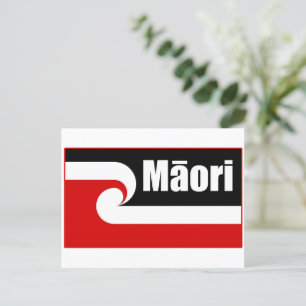 Cartão Postal Bandeira Maori,Bandeira Tino Rangatiratanga, Māori