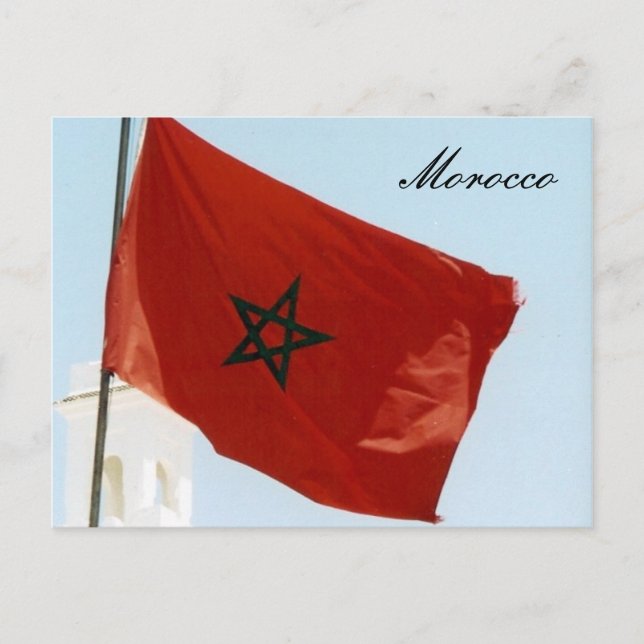 Cartão Postal bandeira marrocos (Frente)
