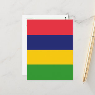 Cartão Postal Bandeira Maurícia