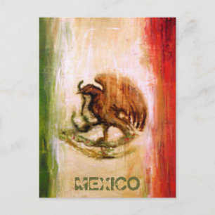 CARTÃO POSTAL BANDEIRA MEXICANA - ESTILO DO MÉXICO