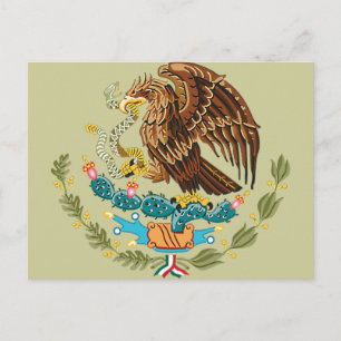 CARTÃO POSTAL BANDEIRA MEXICANA - ESTILO MÉXICO - CASACO DE ARM
