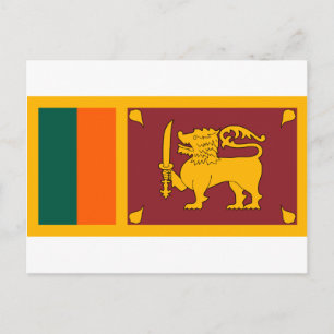Cartão Postal Bandeira Mundial Nacional do Sri Lanka