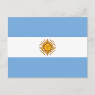 Cartão Postal Bandeira Nacional Argentina