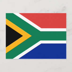 Cartão Postal Bandeira nacional da África do Sul - Versão autênt