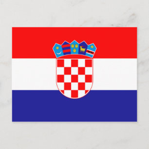 Cartão Postal Bandeira nacional da Croácia Zastava Hrvatske