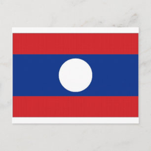 Cartão Postal Bandeira Nacional do Laos