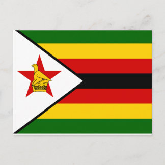 Cartão Postal Bandeira nacional do mundo de Zimbabwe