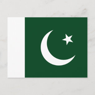 Cartão Postal Bandeira Nacional do Paquistão