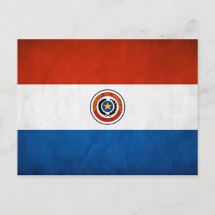 Cartão Postal Bandeira Nacional do Paraguai