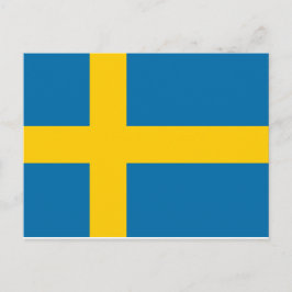 Cartão Postal Bandeira Nacional suecia