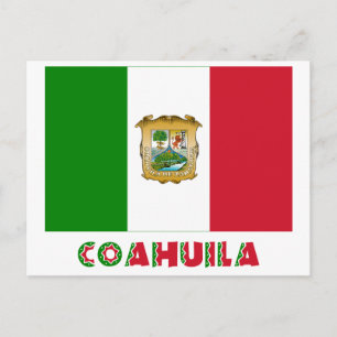 Cartão Postal Bandeira não oficial de Coahuila