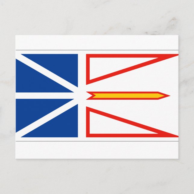 CARTÃO POSTAL BANDEIRA NEWFOUNDLAND (Frente)
