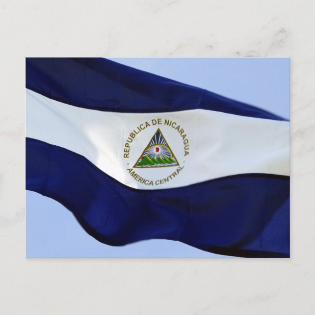 Cartão Postal bandeira nicaragua (Frente)